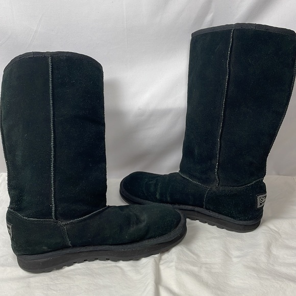 Skechers Australia Black Fur Lined Mid-Calf Winter Boots - Size 9 - Picture 8 of 12